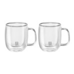 Zwilling Çift Camlı Kulplu 2Li Espresso Bardak Set