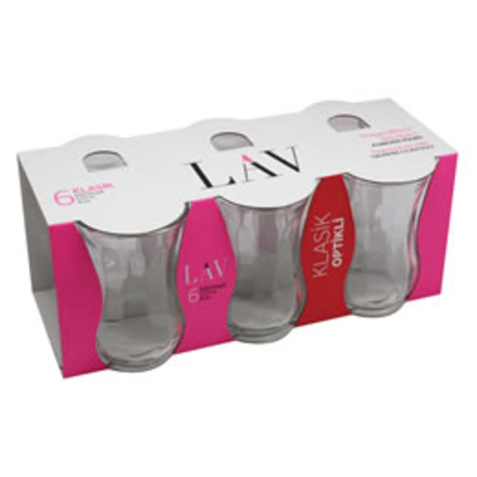 Lav 30020 Klasik Optikli Çay Bardağı 6'lı