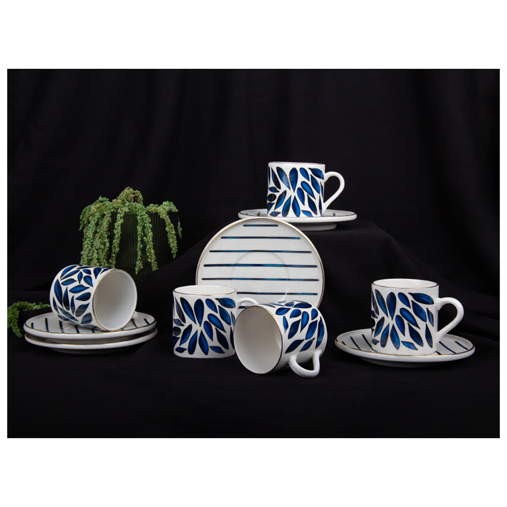 Aryıldız Foglia 6 Kişilik Türk Kahve Fincan Seti