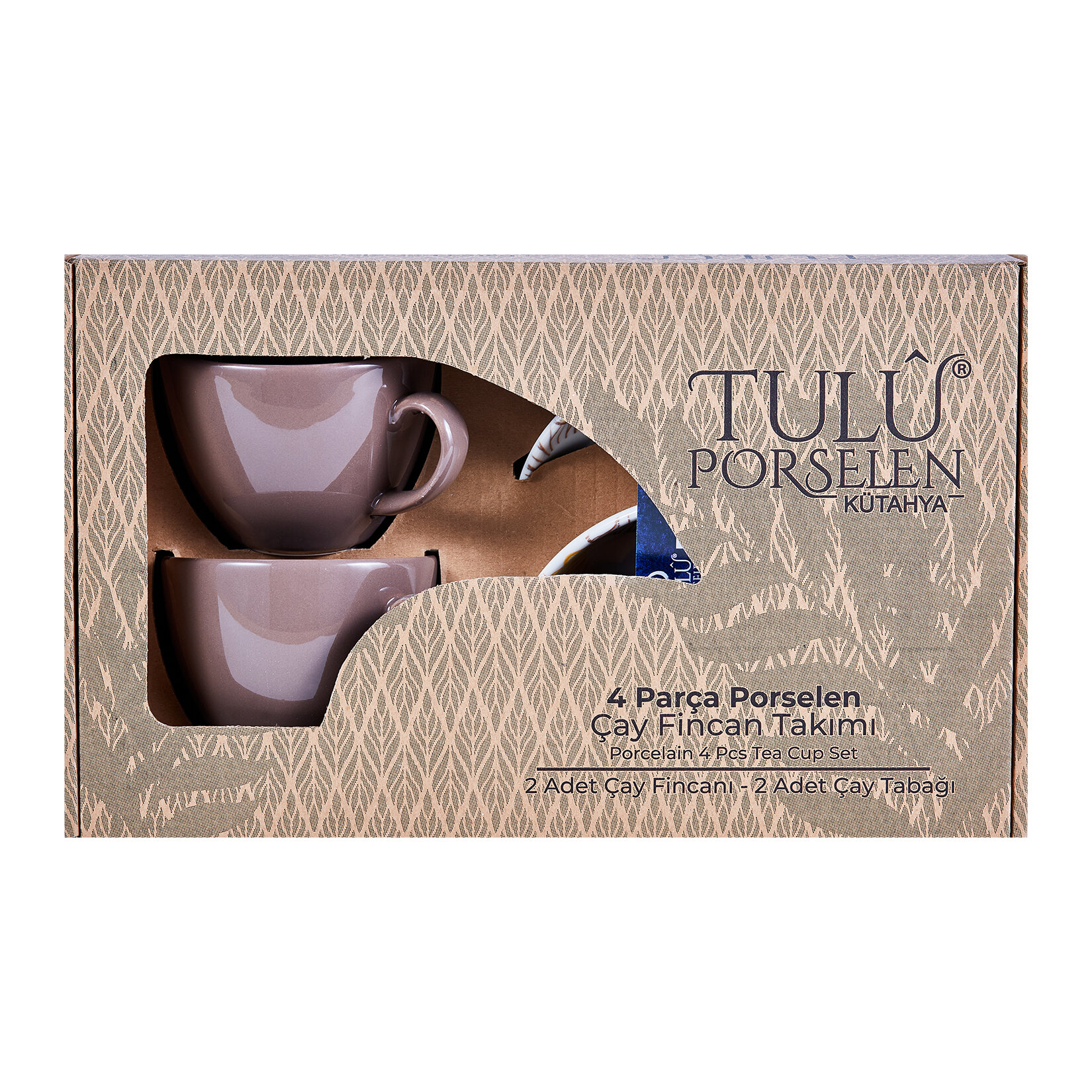 Tulu Porselen 4 Parça Çay Fincanı Color Fullflowers