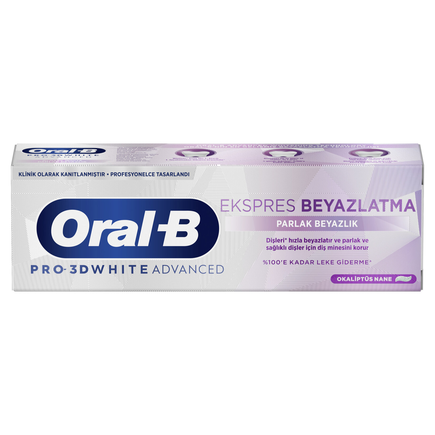 Oral-B Pro-3dw Advenced Ekspres Beyazlatıcı Parlak Beyaz 75Ml