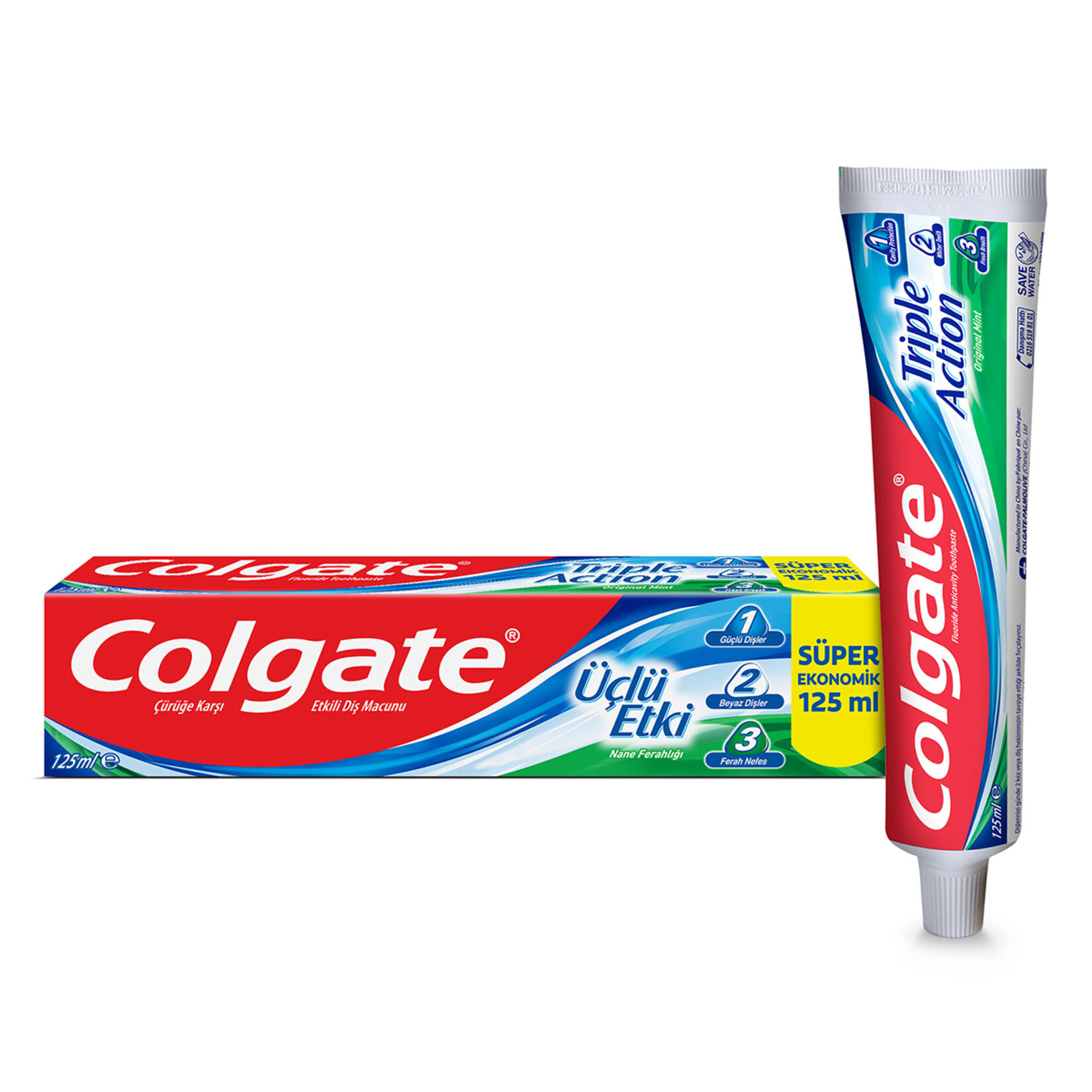 Colgate Üçlü Etki Nane Ferahlığı Diş Macunu 125 ml