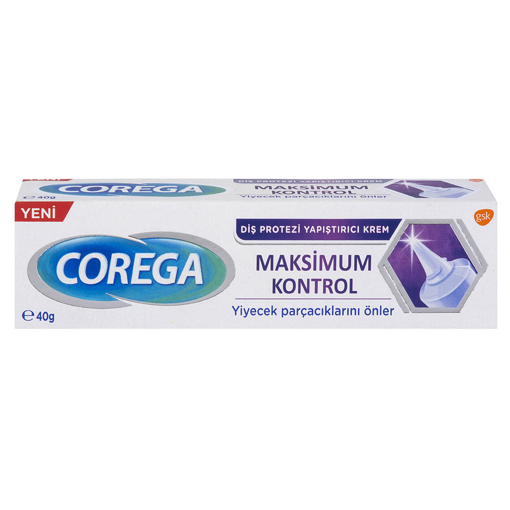Corega Maksimum Kontrol Diş Protezi Yapıştırıcı Krem 40 G