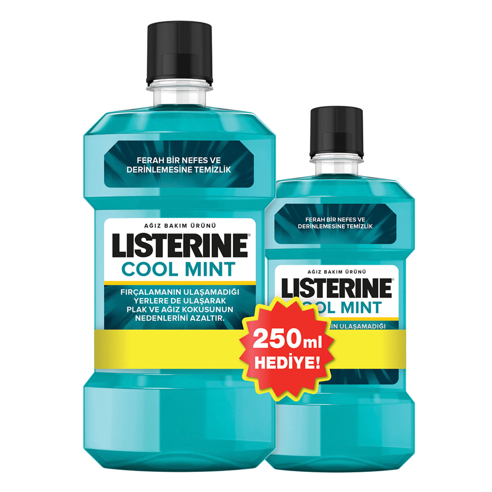 Listerine Coolmint Ağız Bakım 500 Ml+250 Ml