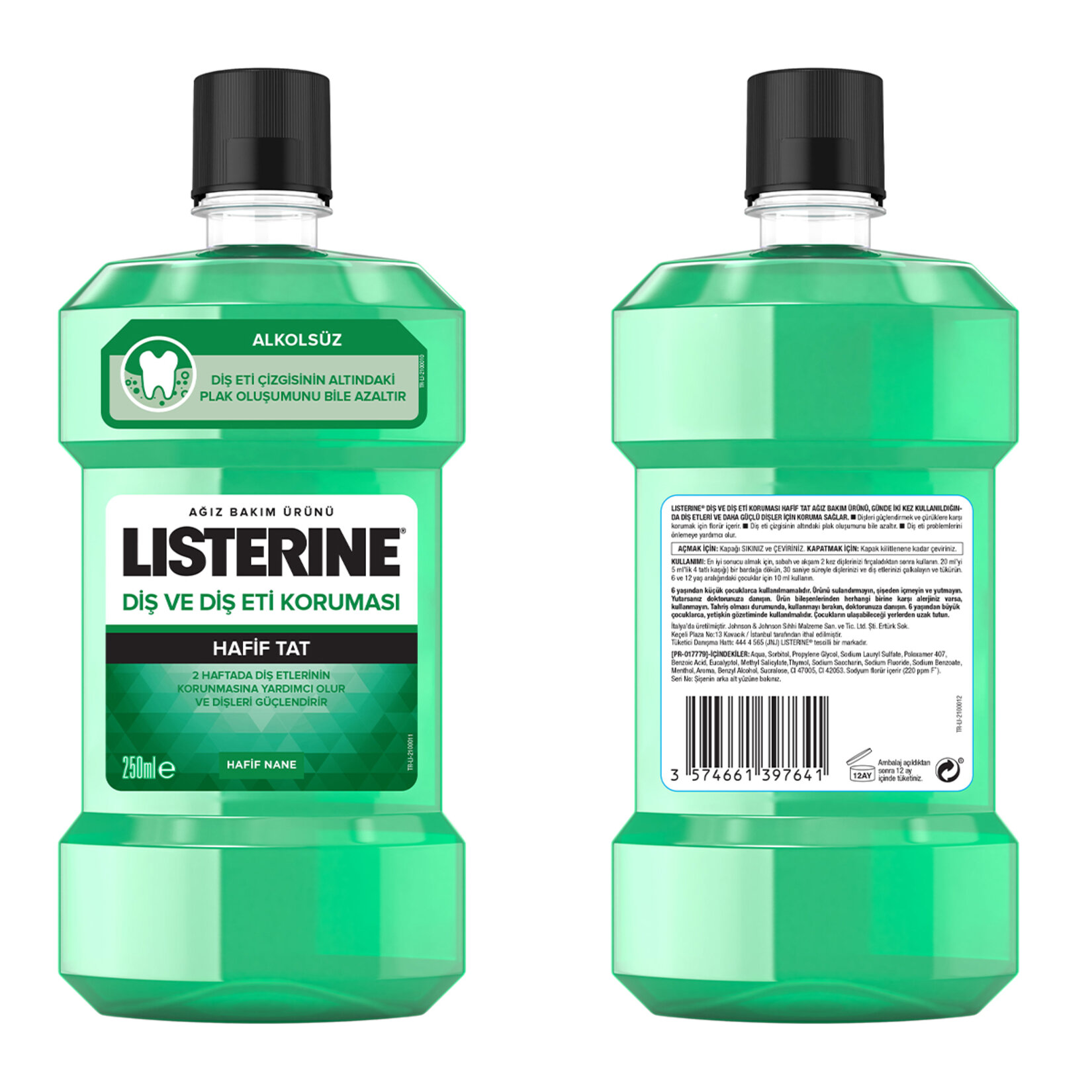 Listerine Diş ve Diş Eti Koruması Hafif Tat 250 Ml
