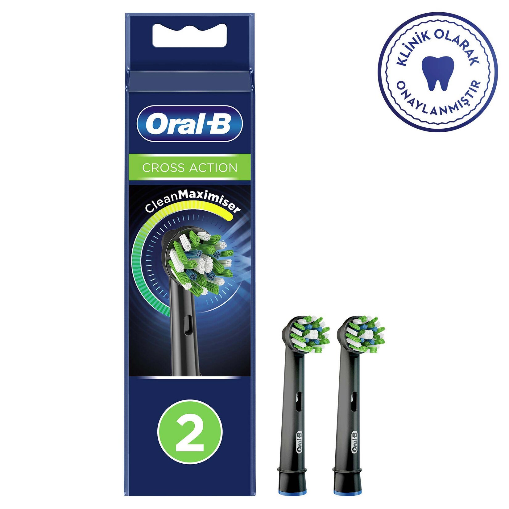 Oral-B Poc Yedek Başlık Cross Action 2Ct-siyah 2Li