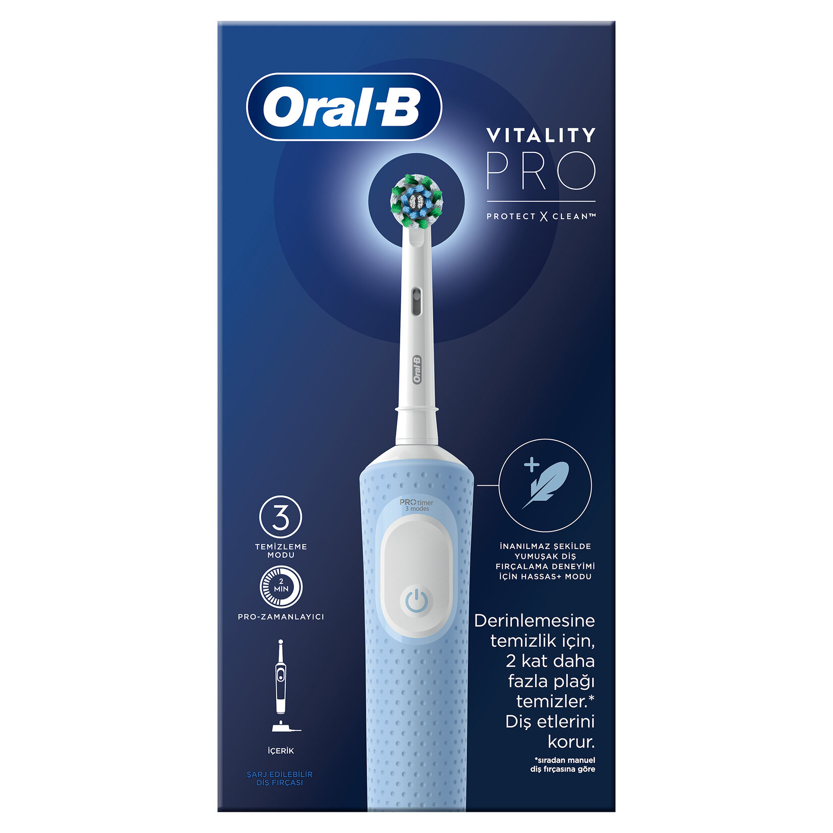 Oral-B Şarjlı Diş Fırçası Vitality Pro Mavi