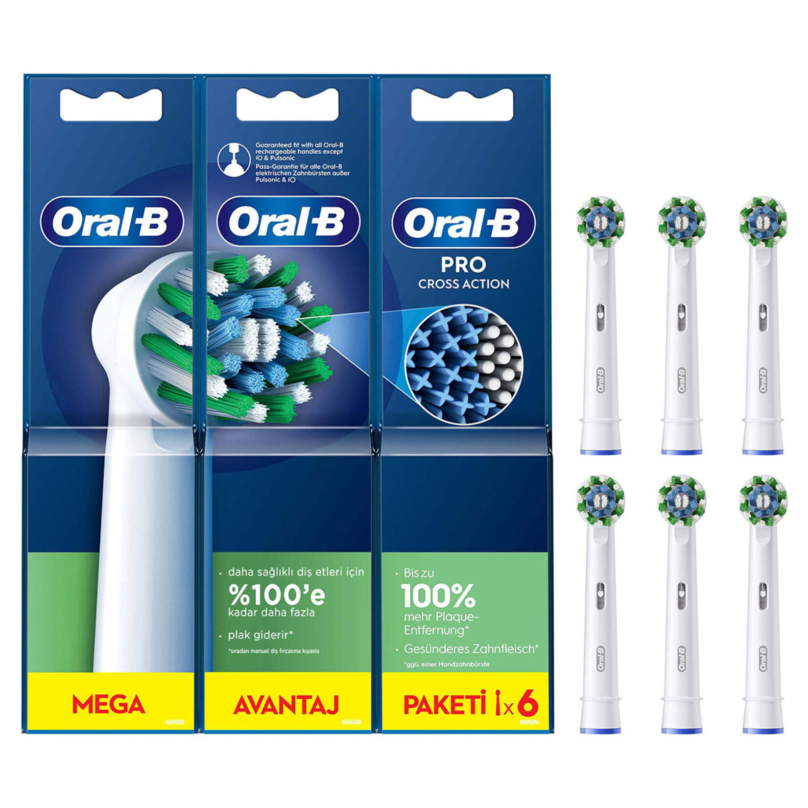 Oral-B Yedek Başlık Cross Action 6'lı