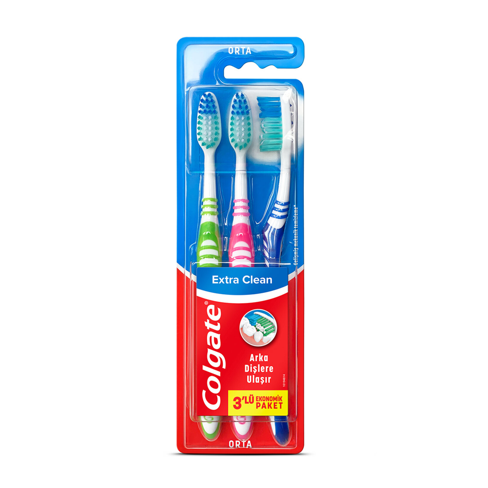 Colgate Extra Clean Orta Diş Fırçası 2+1