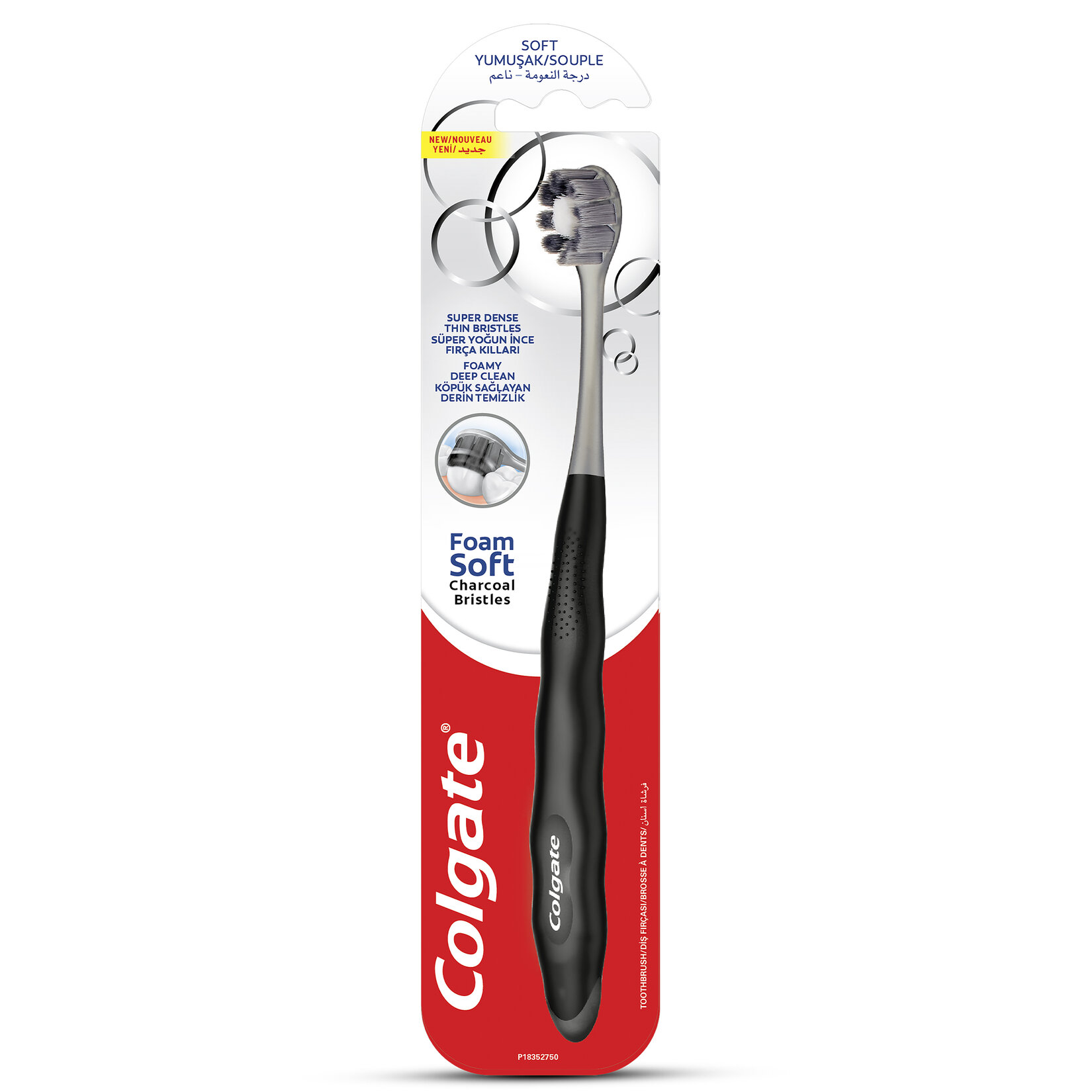 Colgate FoamSoft Siyah Diş Eti Masajı Yumuşak Diş Fırçası