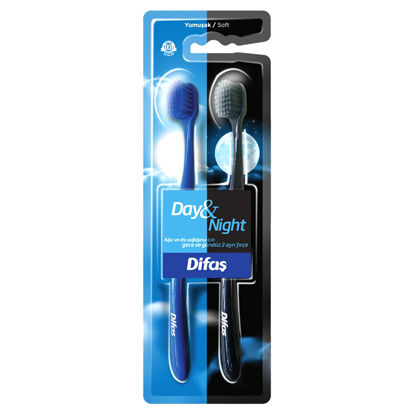 Difaş Day&Night Diş Fırçası 1+1