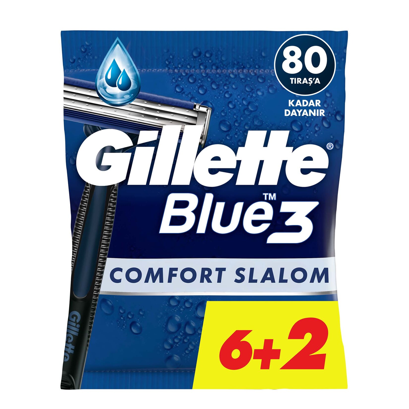 Gillette Blue3 Comfort Slalom Tıraş Bıçağı 6+2