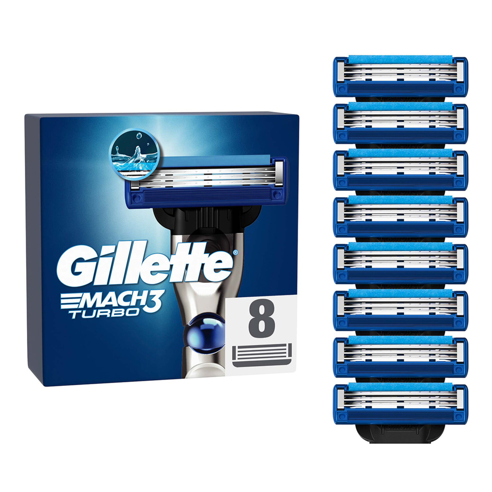 Gillette Mach3 Turbo Yedek Tıraş Bıçağı 8 Adet