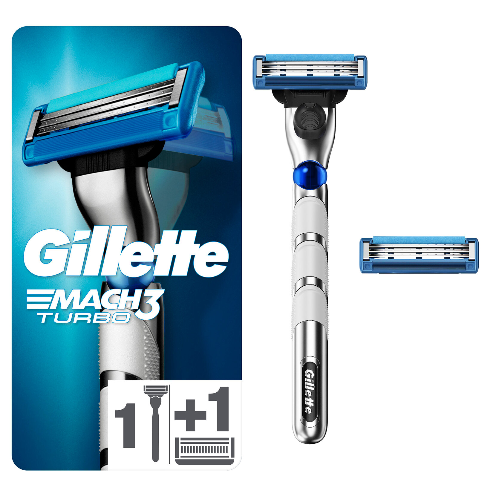 Gillette Mach 3 Turbo 2Up Yedekli