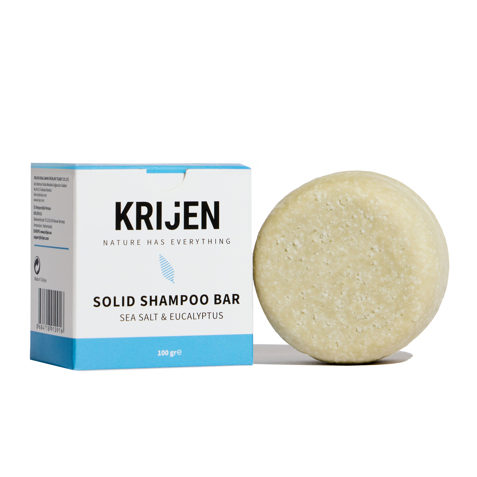 Krijen Deniz Tuzu & Okaliptus Katı Şampuan 100 G