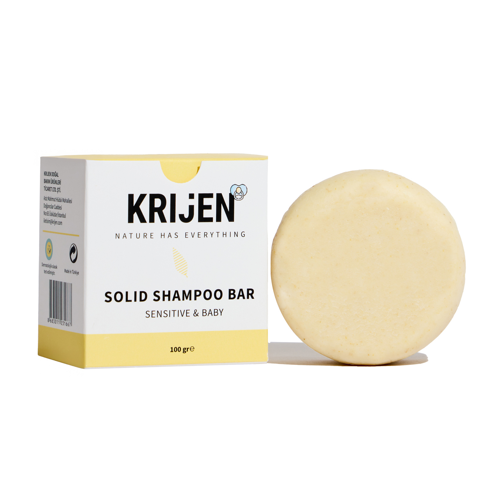Krijen Hassas Cilt & Bebek Katı Şampuanı 100 G