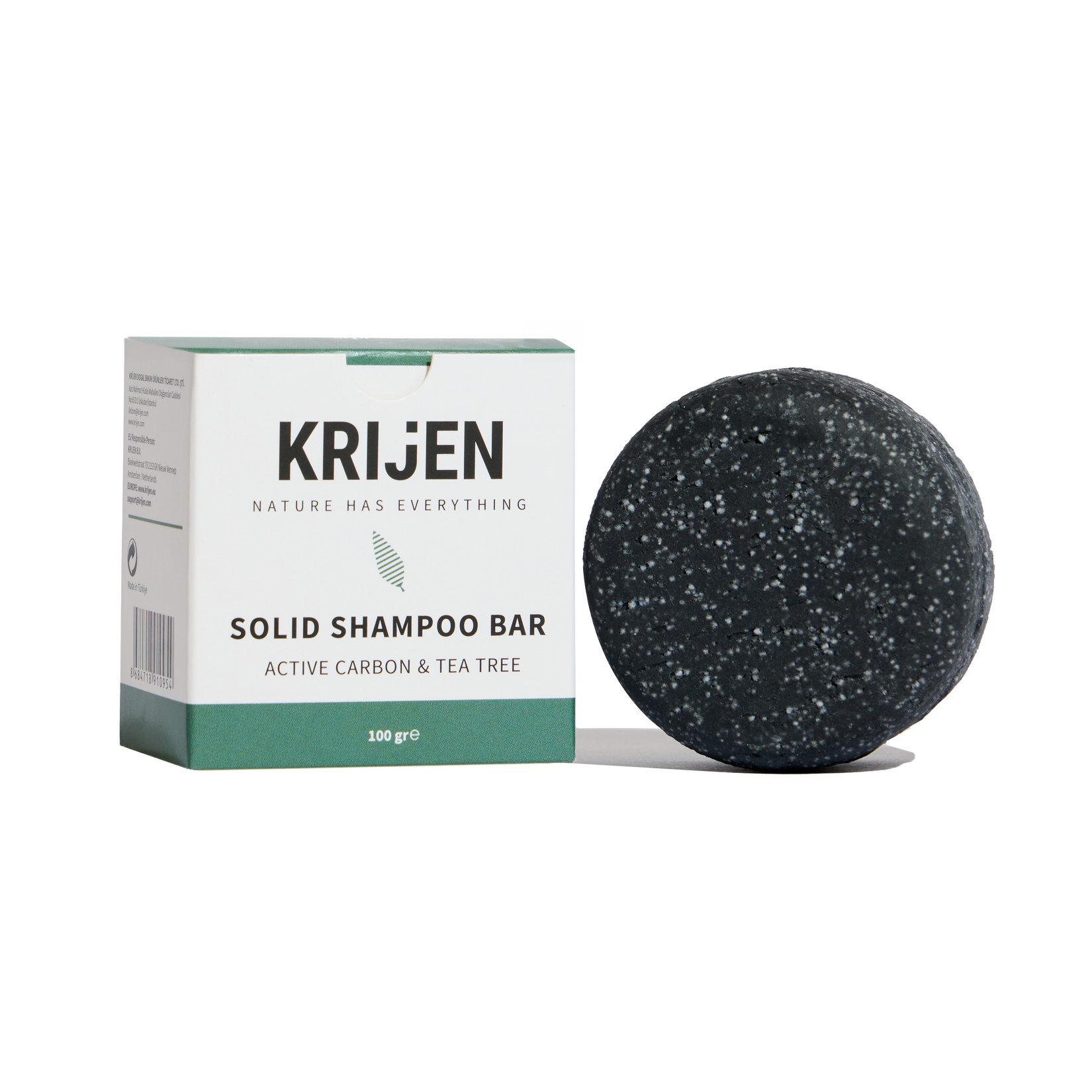 Krijen Aktif Karbon & Çay Ağaç Katı Şampuan 100 G