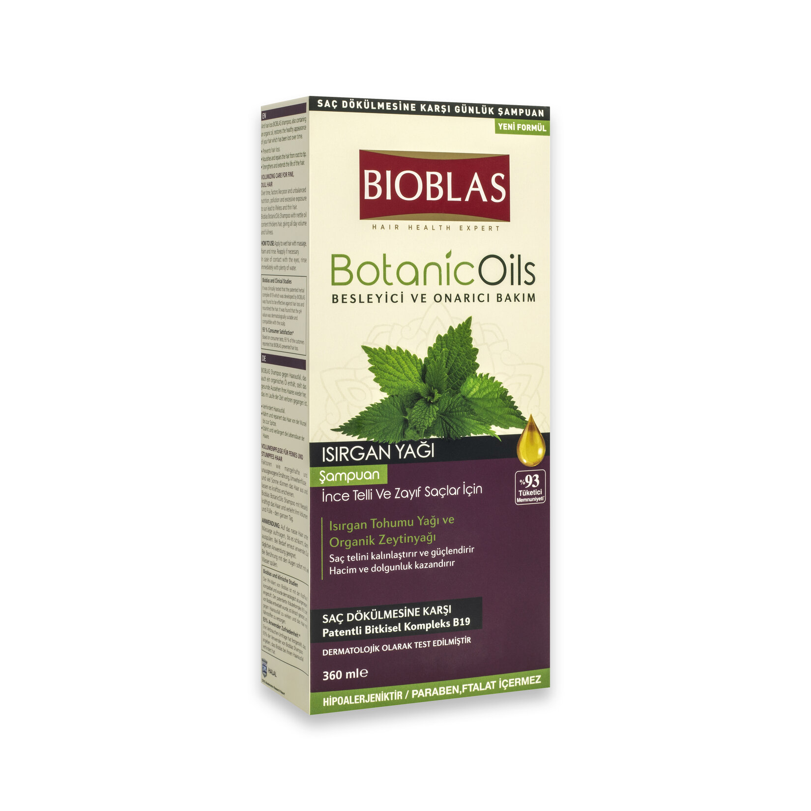Bioblas Organik Oils İnce&Zayıf Saç Isırgan  Şampuan 360 Ml