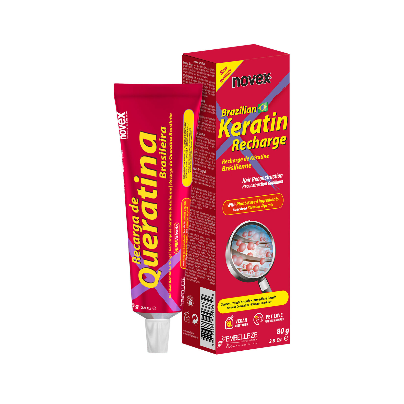 Novex Brezilya Keratini Durulanmayan Saç Kremi 80 G
