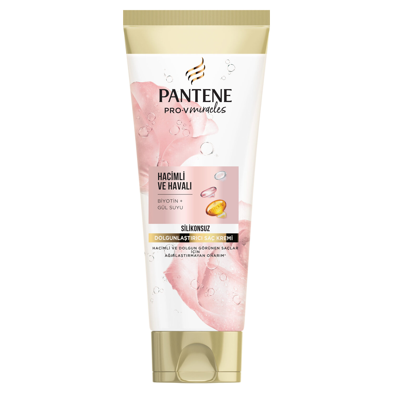 Pantene&nbsp;Silikonsuz Hacim Veren Dolgunlaştırıcı Saç Bakım Kremi Biotin ve Gül Suyu 275 ml