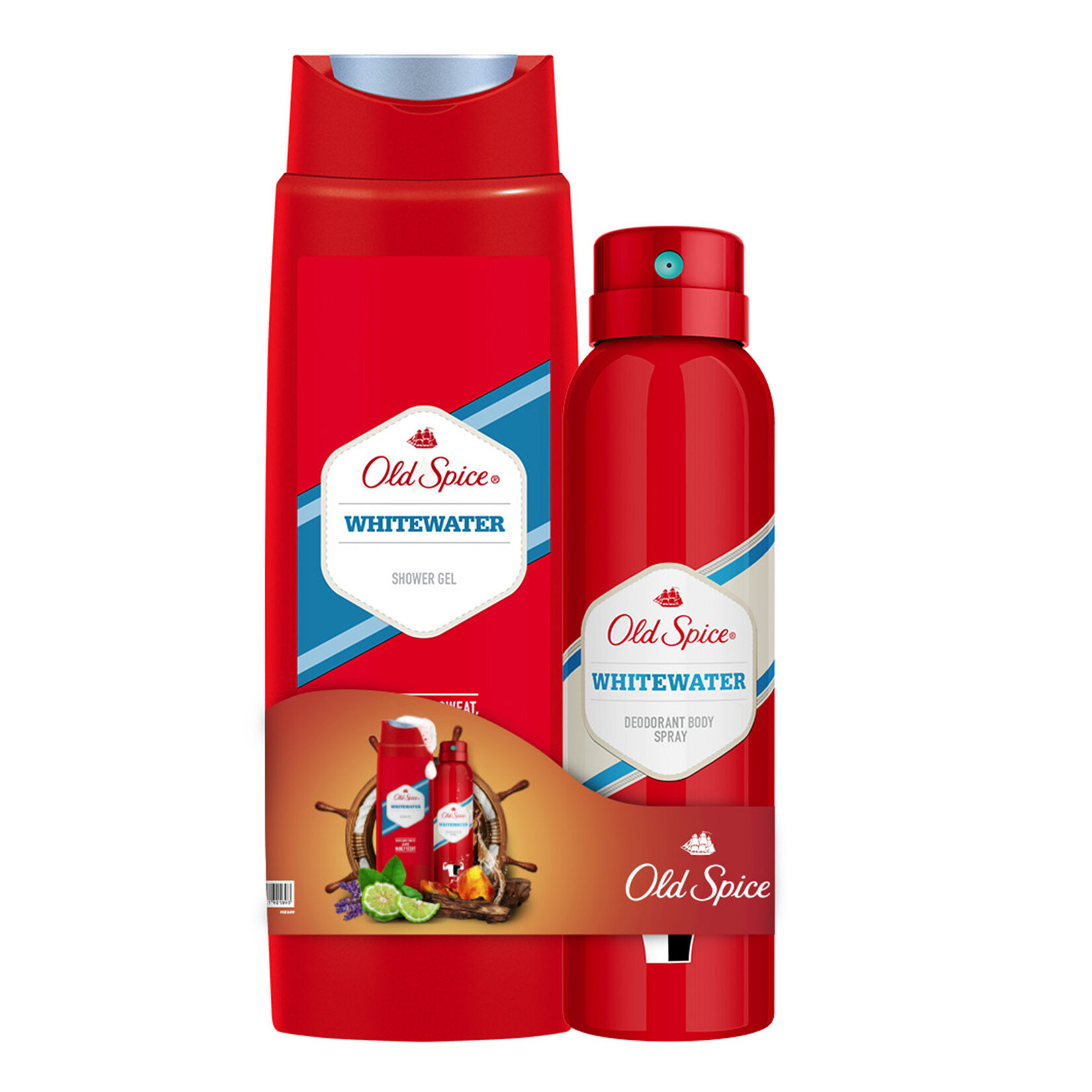 Old Spice Duş Jeli 250 ml + Deo Spray 150 ml Whitewater