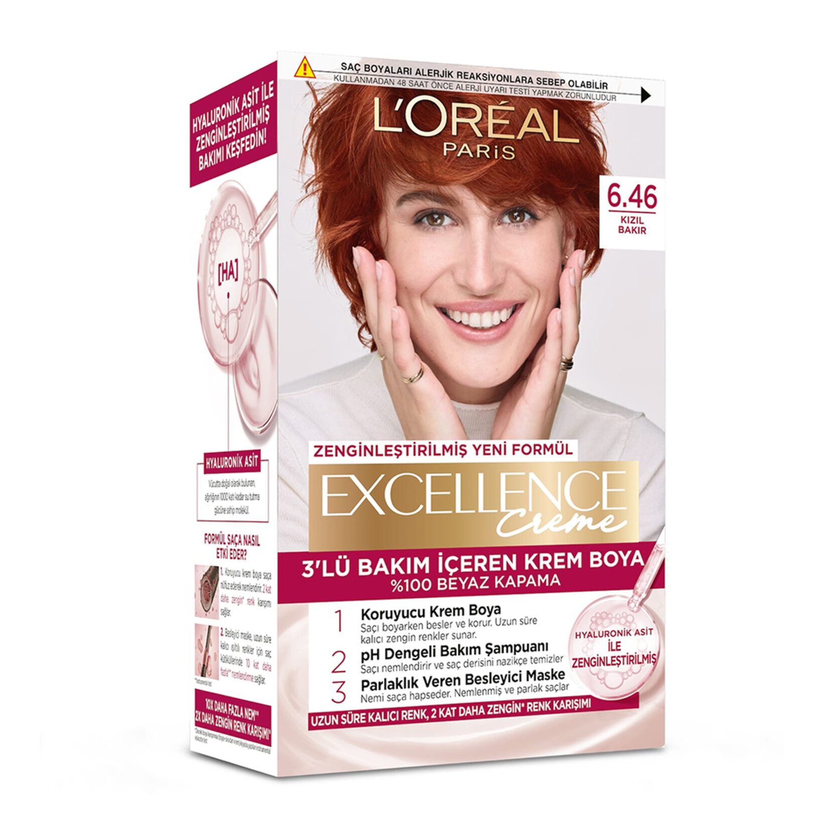 Excellence Creme Saç Boyası 6.46 Kızıl Bakır