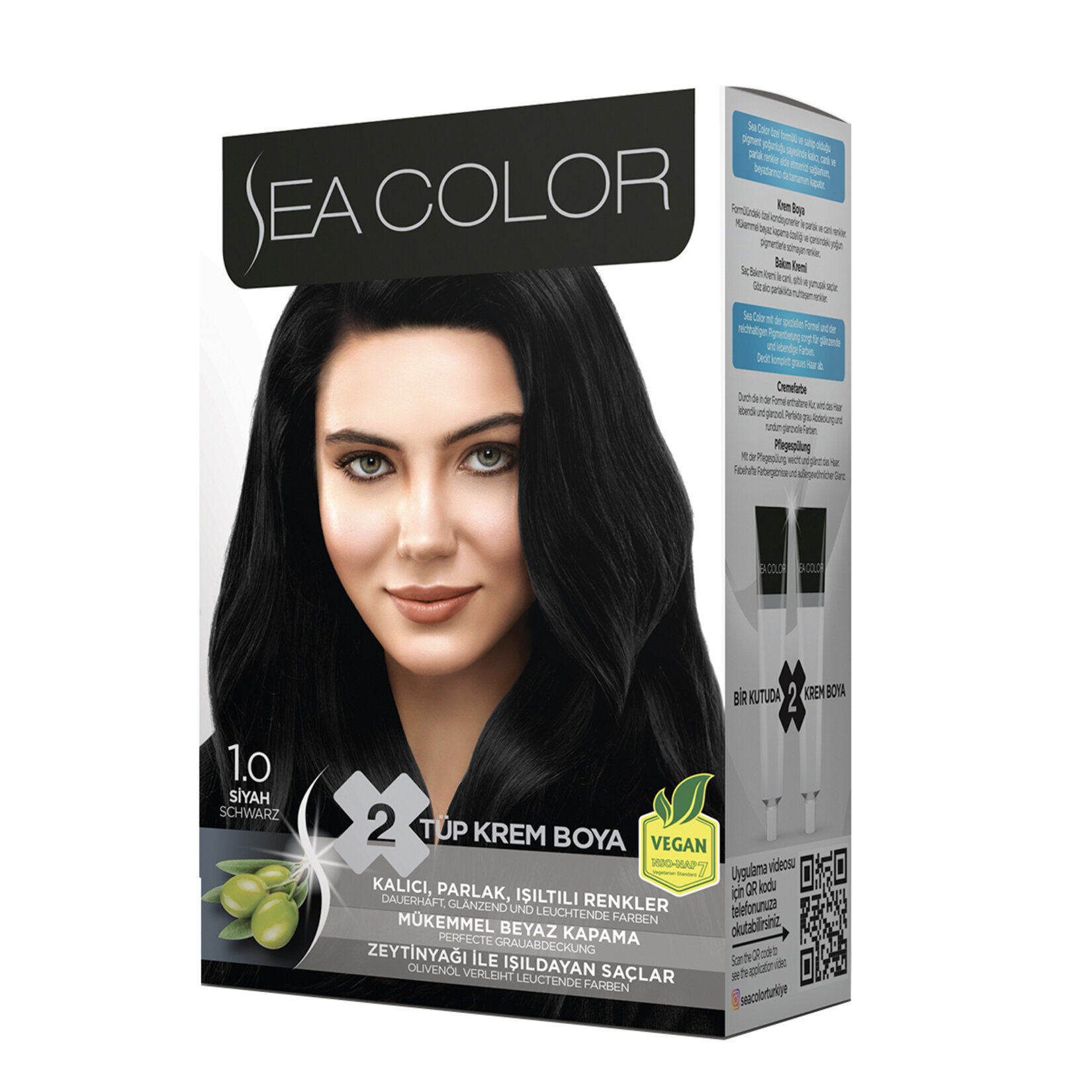 Sea Color Set 1.0 Boya Siyah 2X50ml + Oksidan Krem
