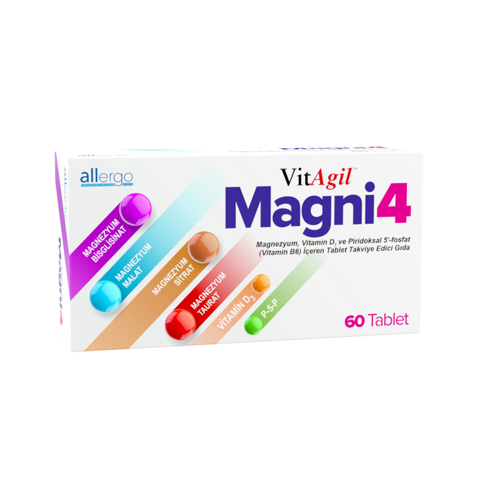 Vitagil Magni4 Magnezyum Vitamin D3 P5p 30 Tablet