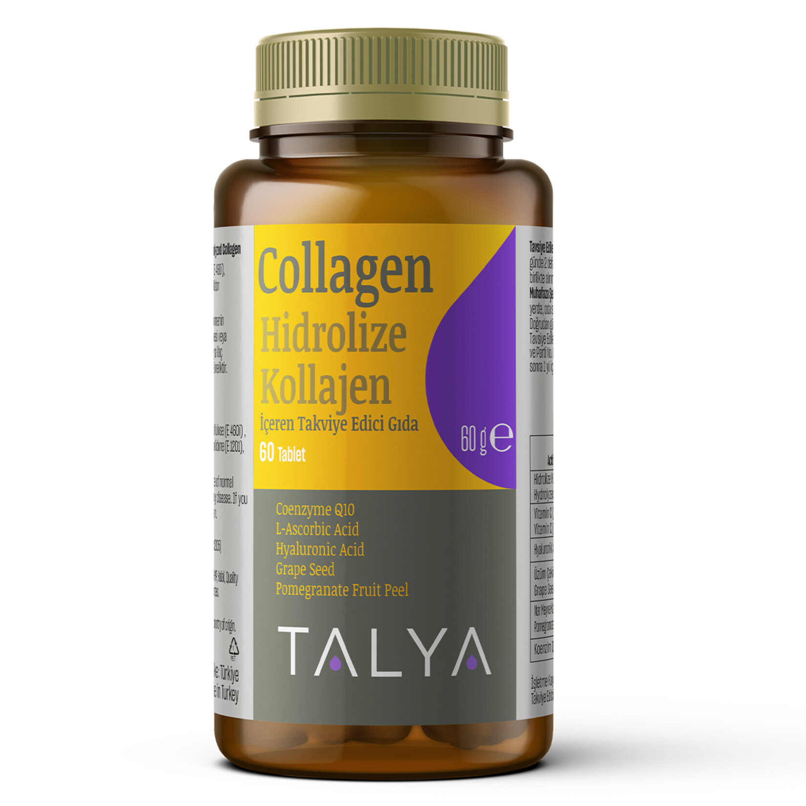 Talya Hidrolize Kollajen İçeren Takviye Edici Gıda 60Tb. 60G