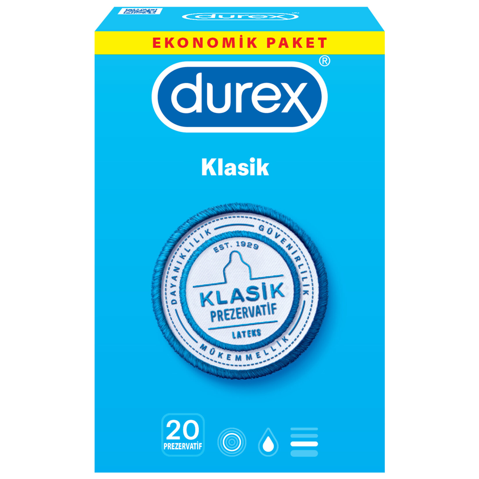 Durex Klasik 20'li Prezervatif