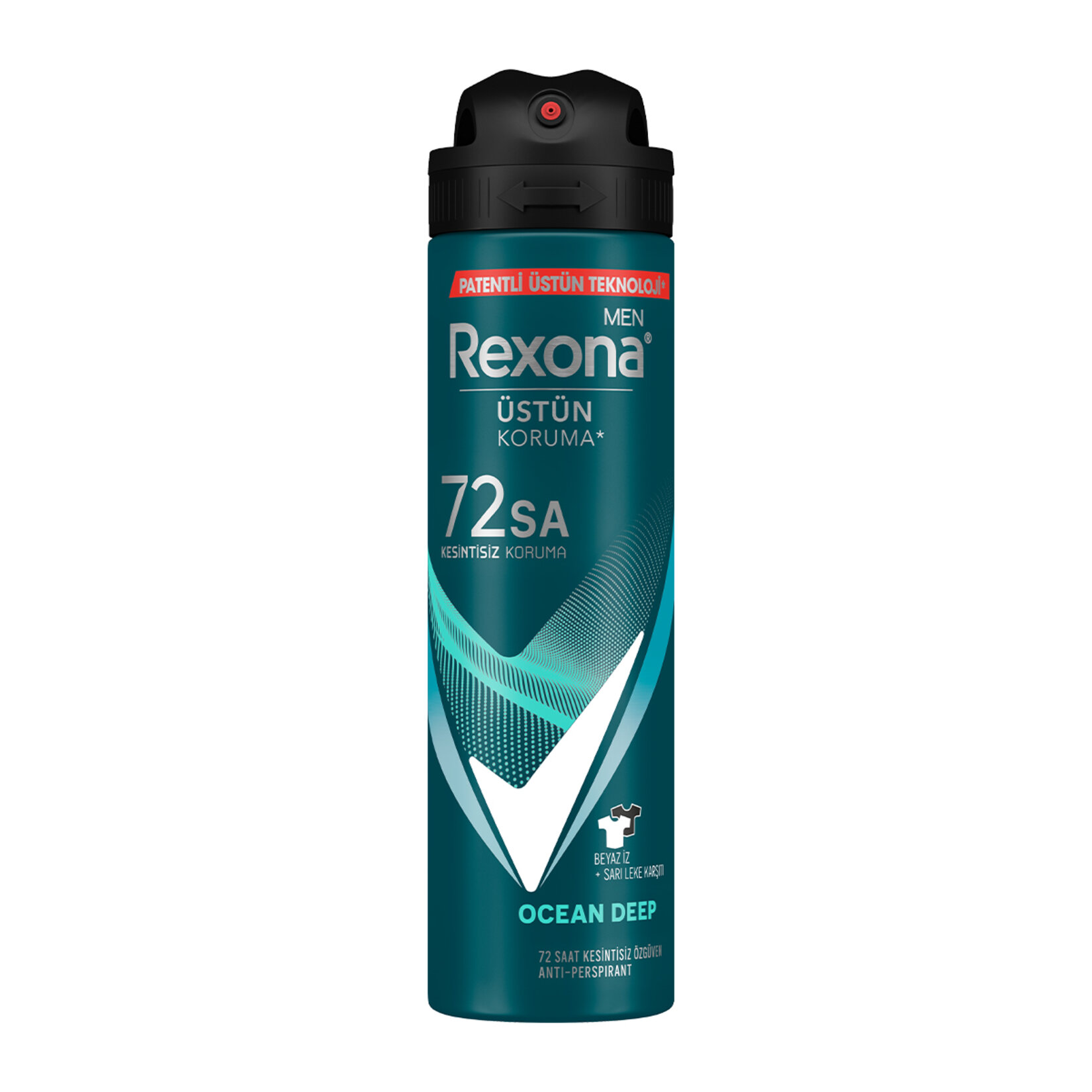 Rexona Men Erkek Sprey Deodorant Invisible Ocean Deep  72 Saat Kesintisiz Üstün Koruma 150 ml