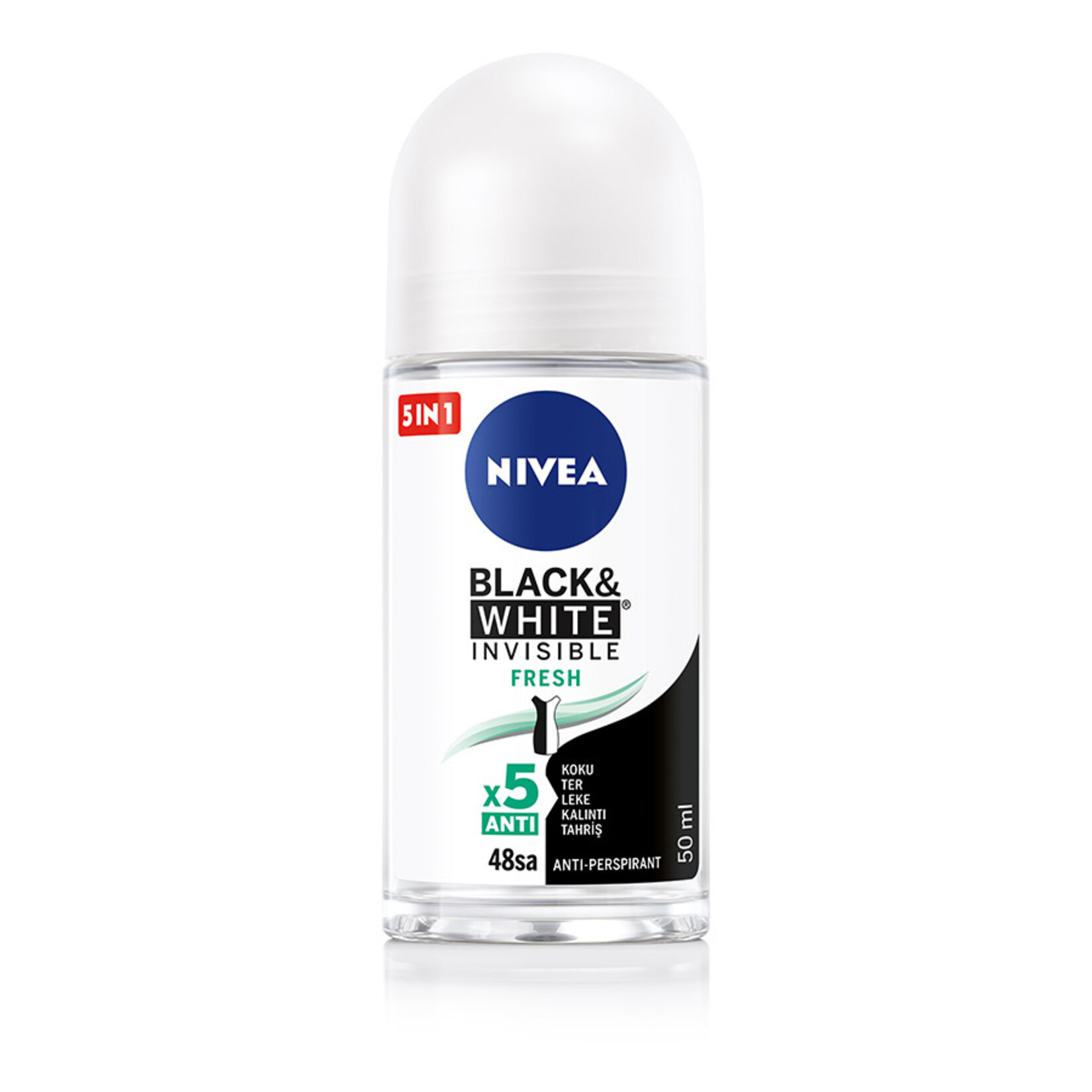 Nivea Black&White Fresh Roll-On Deodorant 50 Ml - Kadın