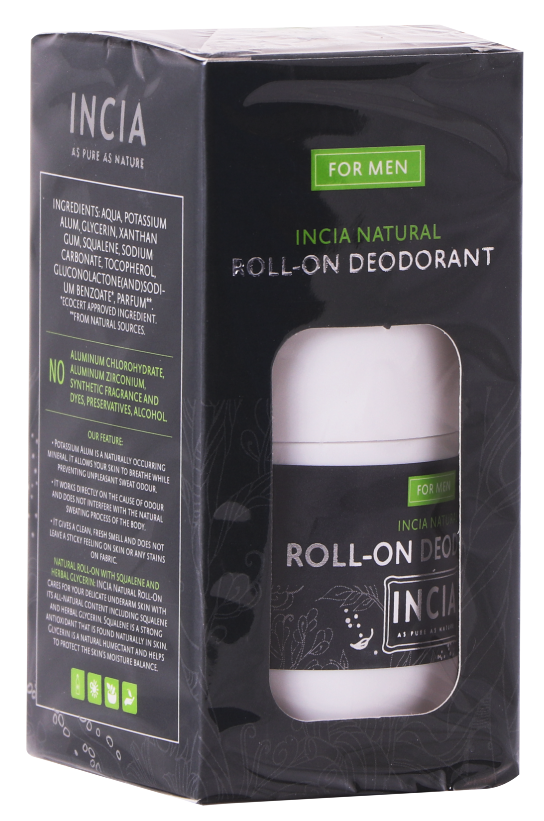 Incia Doğal Roll-on Deodorant Erkek 50Ml