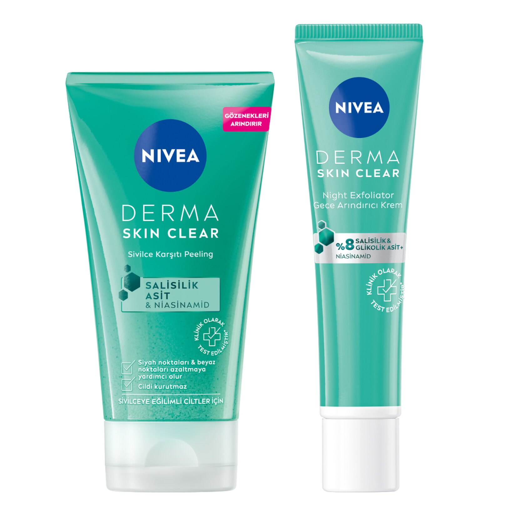 Nivea Derma Skin Clear Gel 150 Ml + Clear Tonic 200 Ml
