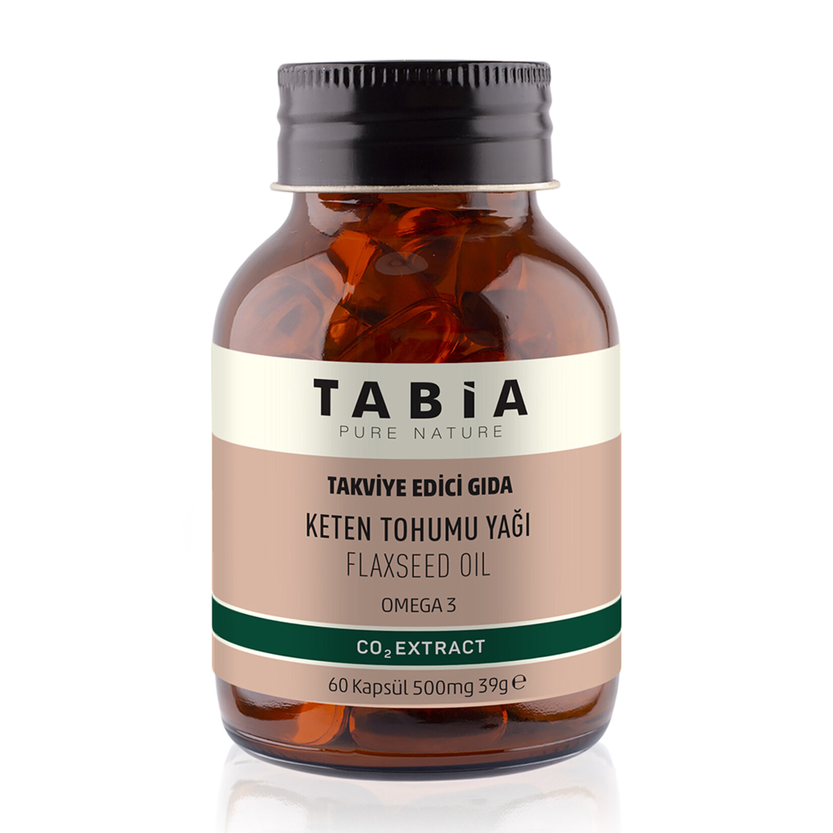 Tabia Pure Nature Keten Tohumu Yağı 60 Kapsül 39 G