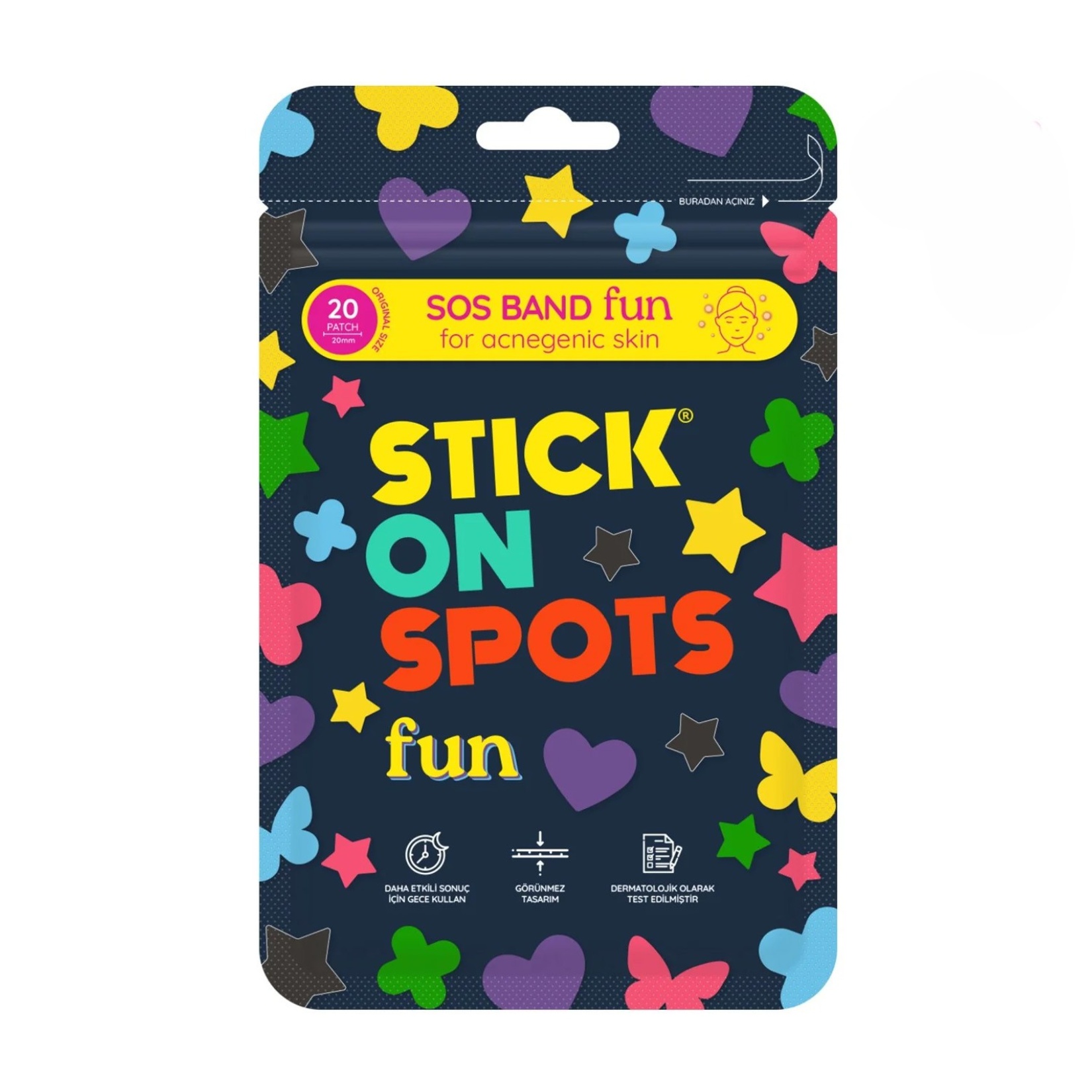 Stick On Spots Akne ve Sivilce Bandı Fun 20'li
