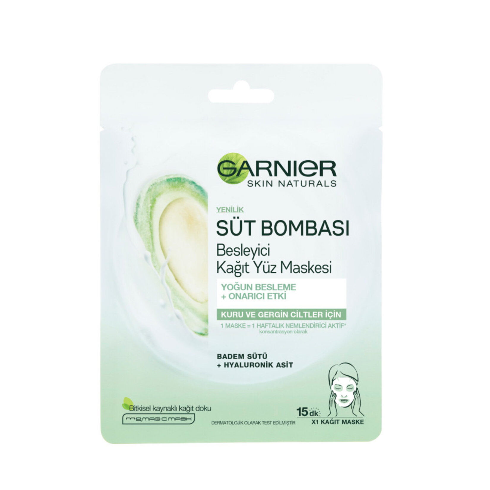 Garnier Süt Bombası Onarıcı Kağıt Yüz Maskesi 28 G