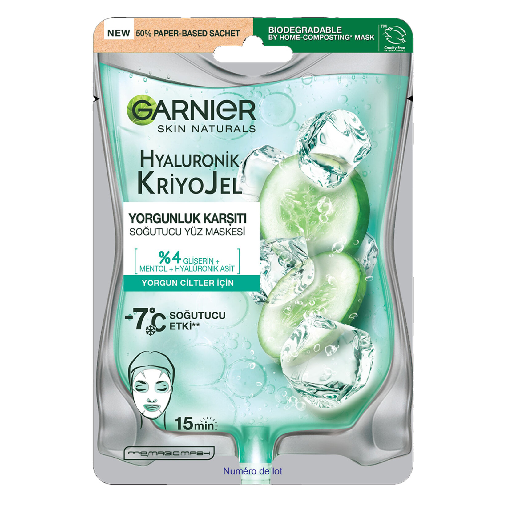 Garnier Hyaluronik Yorgunluk Karşıtı Soğutucu Jel Yüz Maskesi 27g