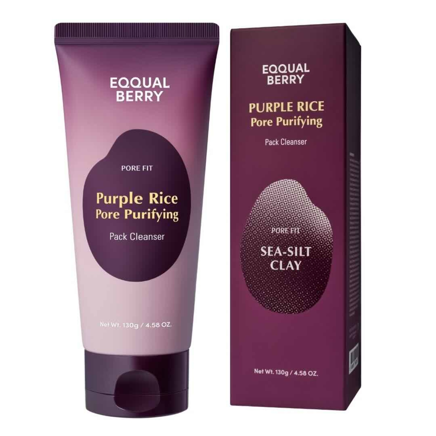 Eqqualberry Purple Rice Pore Pack Cleanser 130 G