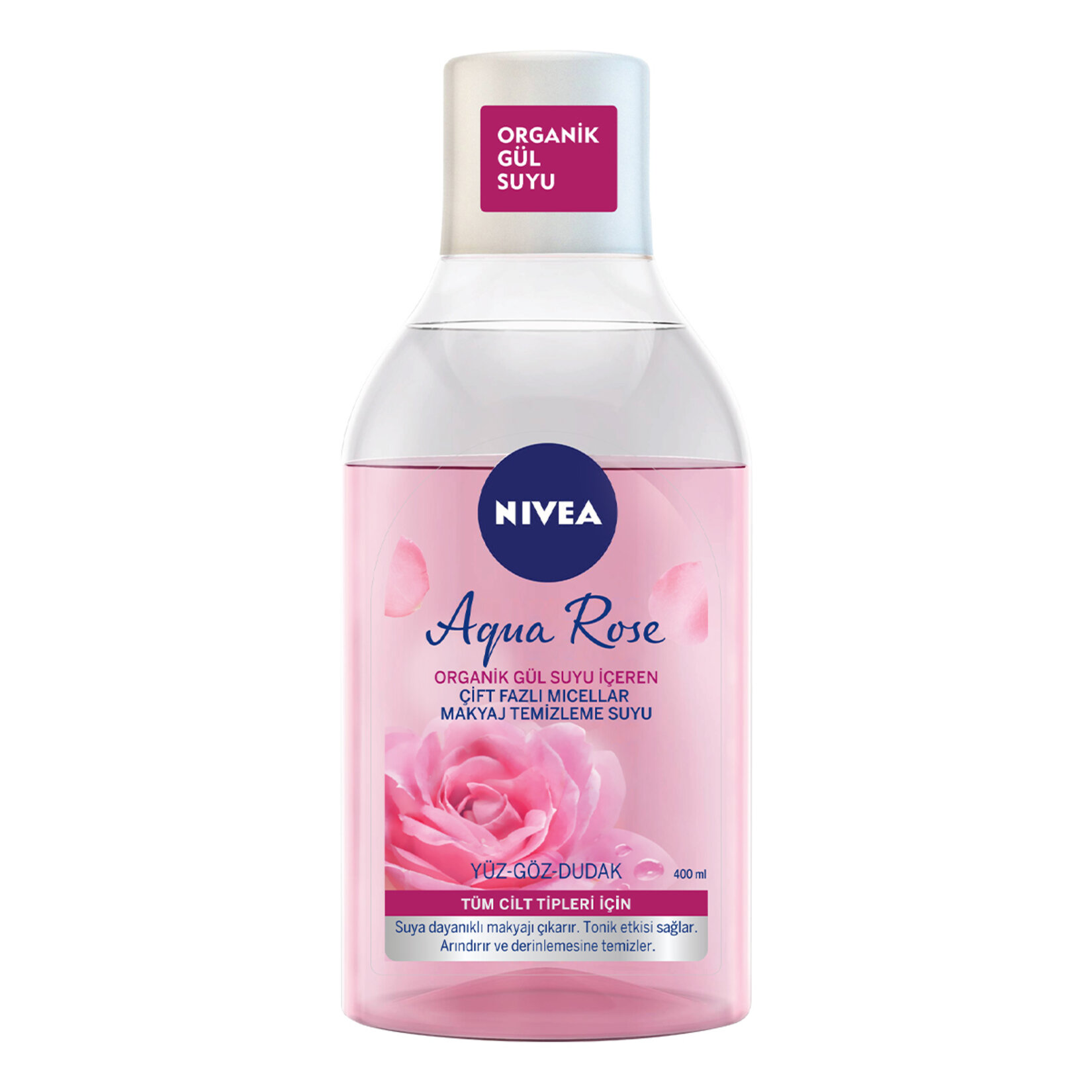 Nivea Gül Suyu İçeren Çift Fazlı Makyaj Temizleme Suyu 400Ml