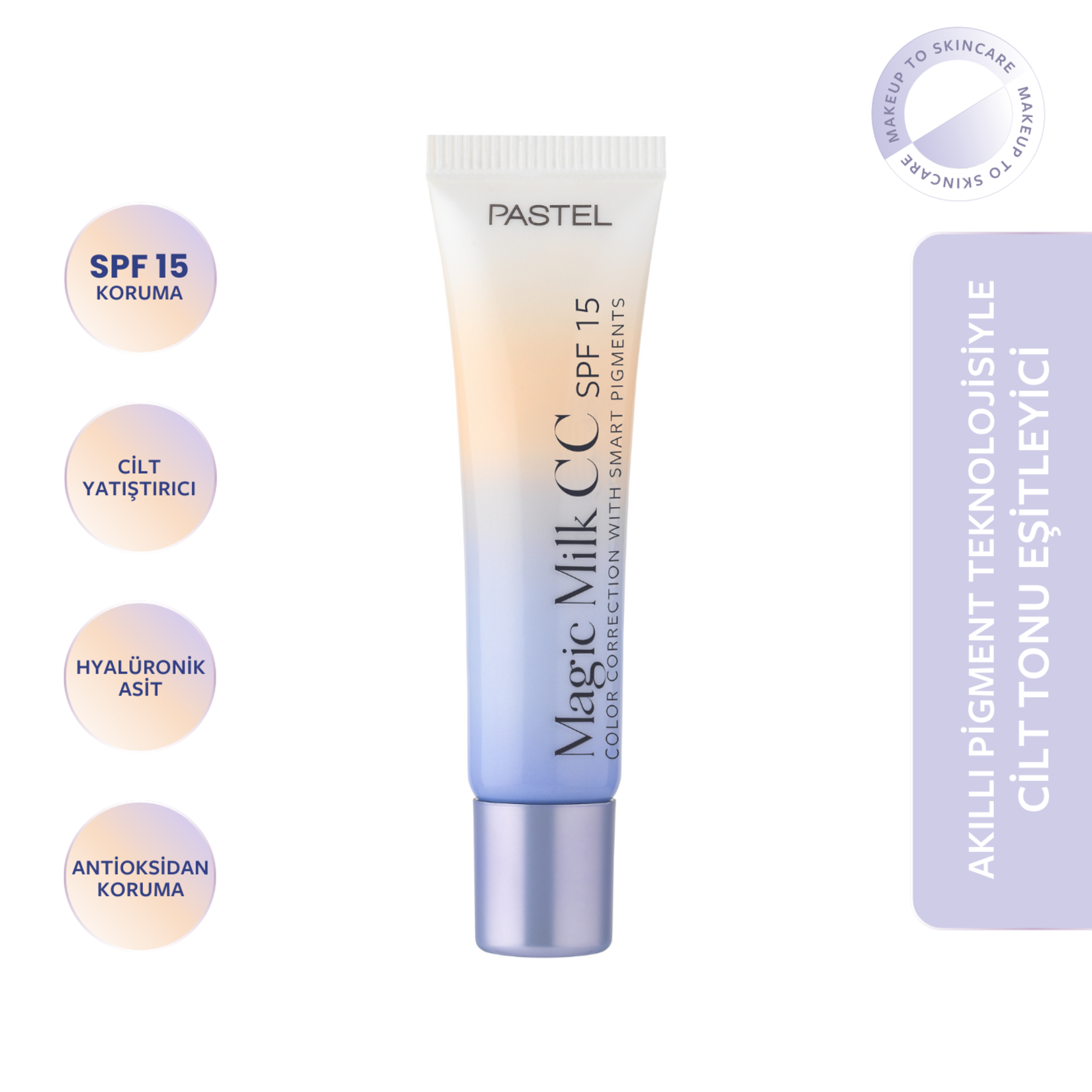 Pastel Magic Milk CC SPF 15 - Cilt Tonu Eşitleyici CC Krem 50 Light Medium