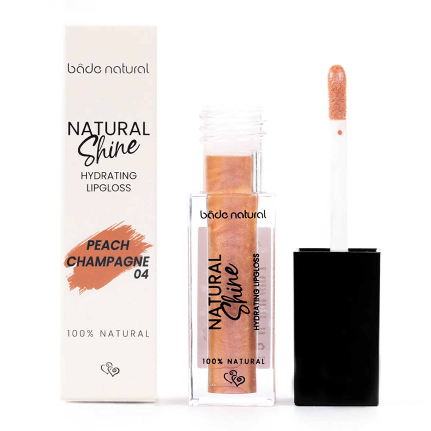 Bade Natural Nemlendirici Lipgloss Peach Champagne 04 Dudak Parlatıcısı 