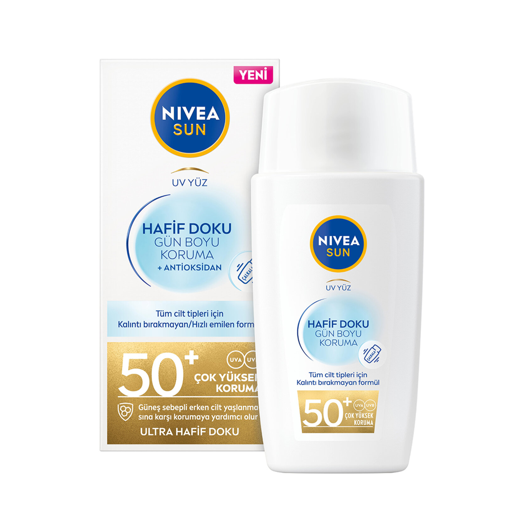 Nıvea Sun Hafif Dokulu Spf50 Yüz Güneş Koruma 40Ml