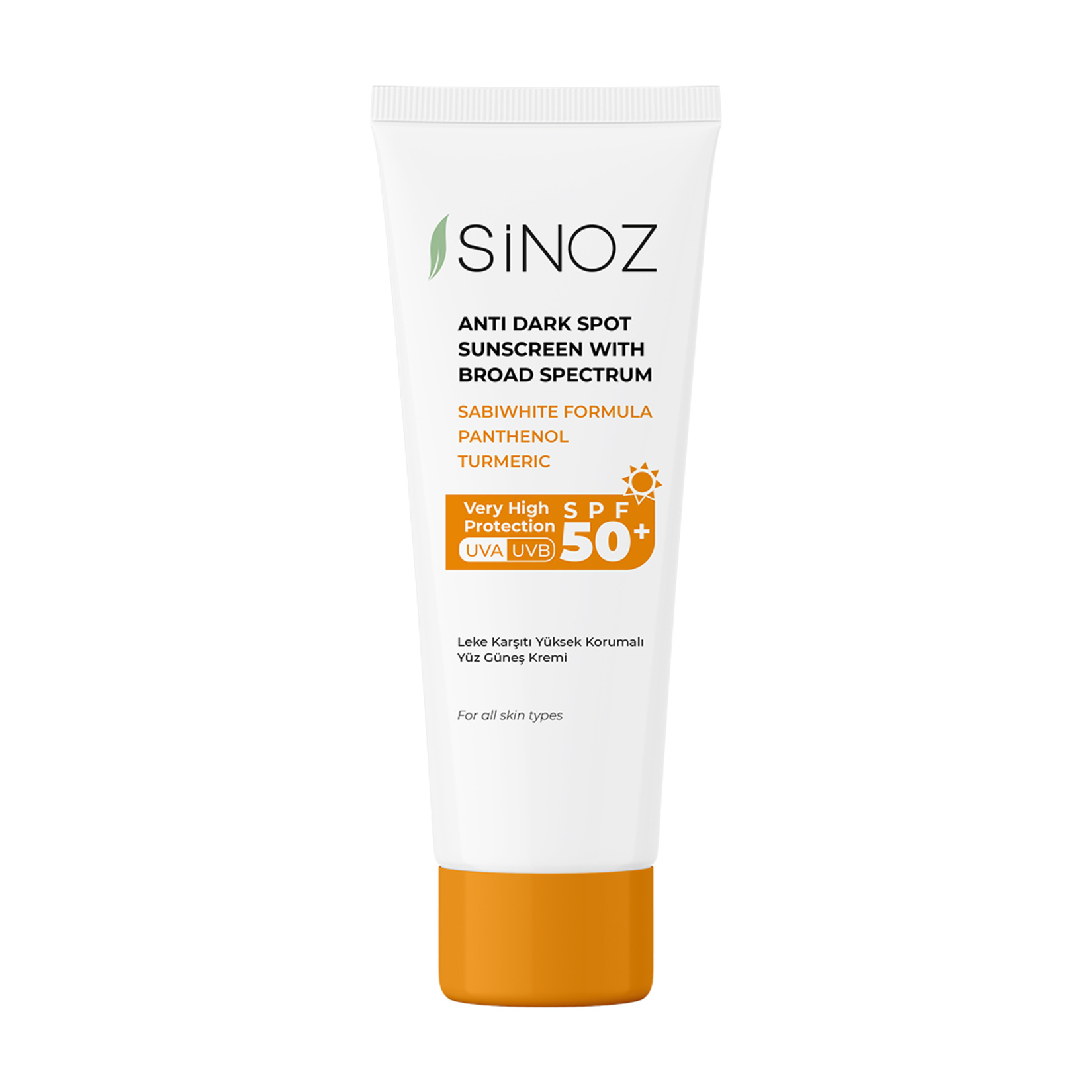 Sinoz Yüksek Koruma Sağlayan Leke Önleyici Yüz Güneş Koruyucu Kremi SPF 50+ 50 ml
