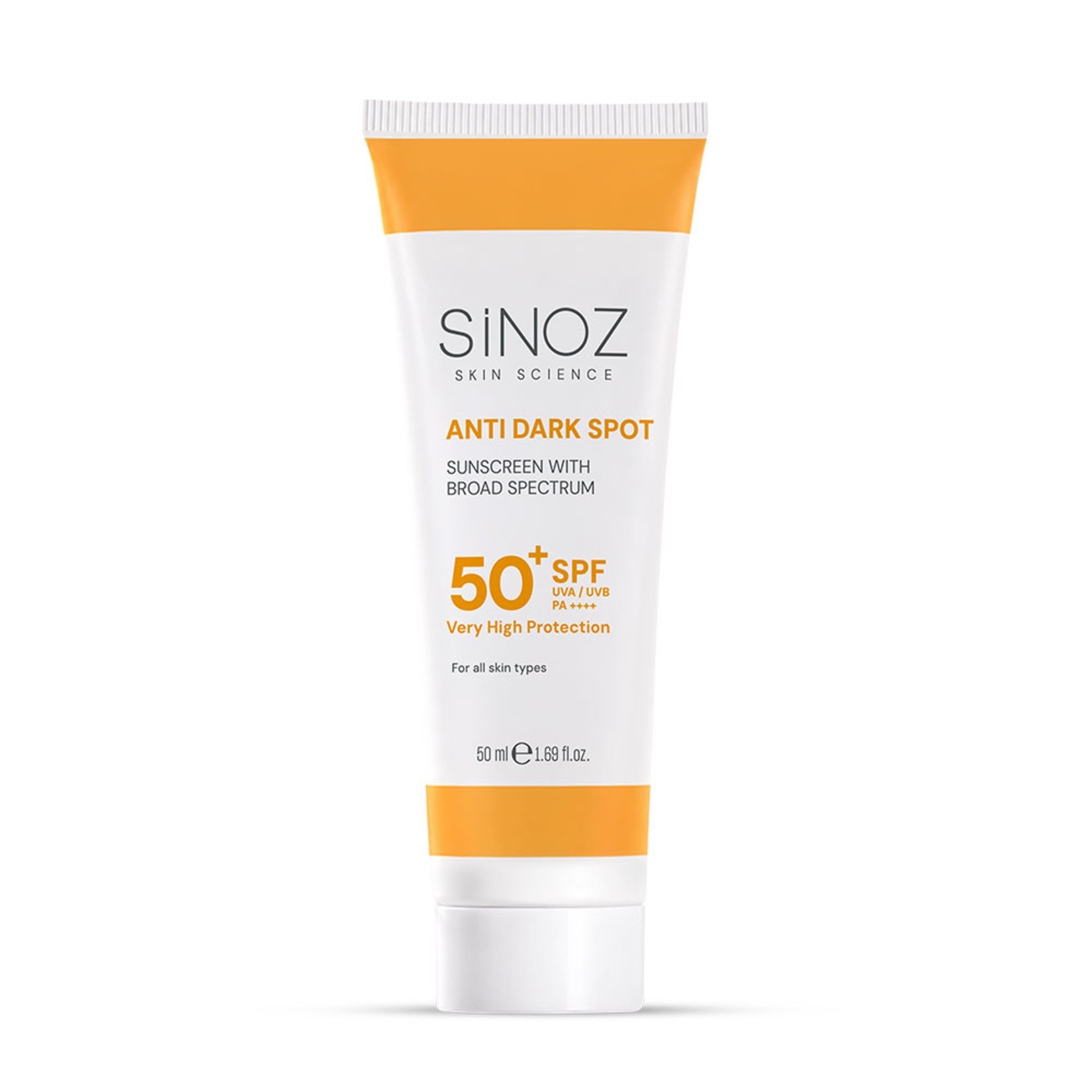 Sinoz Yüksek Koruma Sağlayan Leke Önleyici Yüz Güneş Koruyucu Kremi SPF 50+ 50 ml