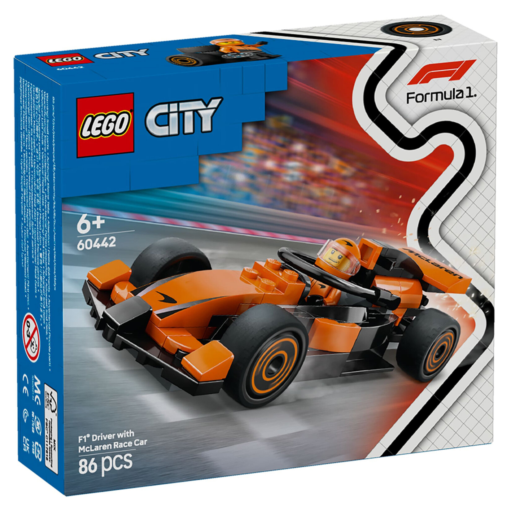 Lego 60442 City Mclaren Yarış Arabalı F1 Sürücüsü
