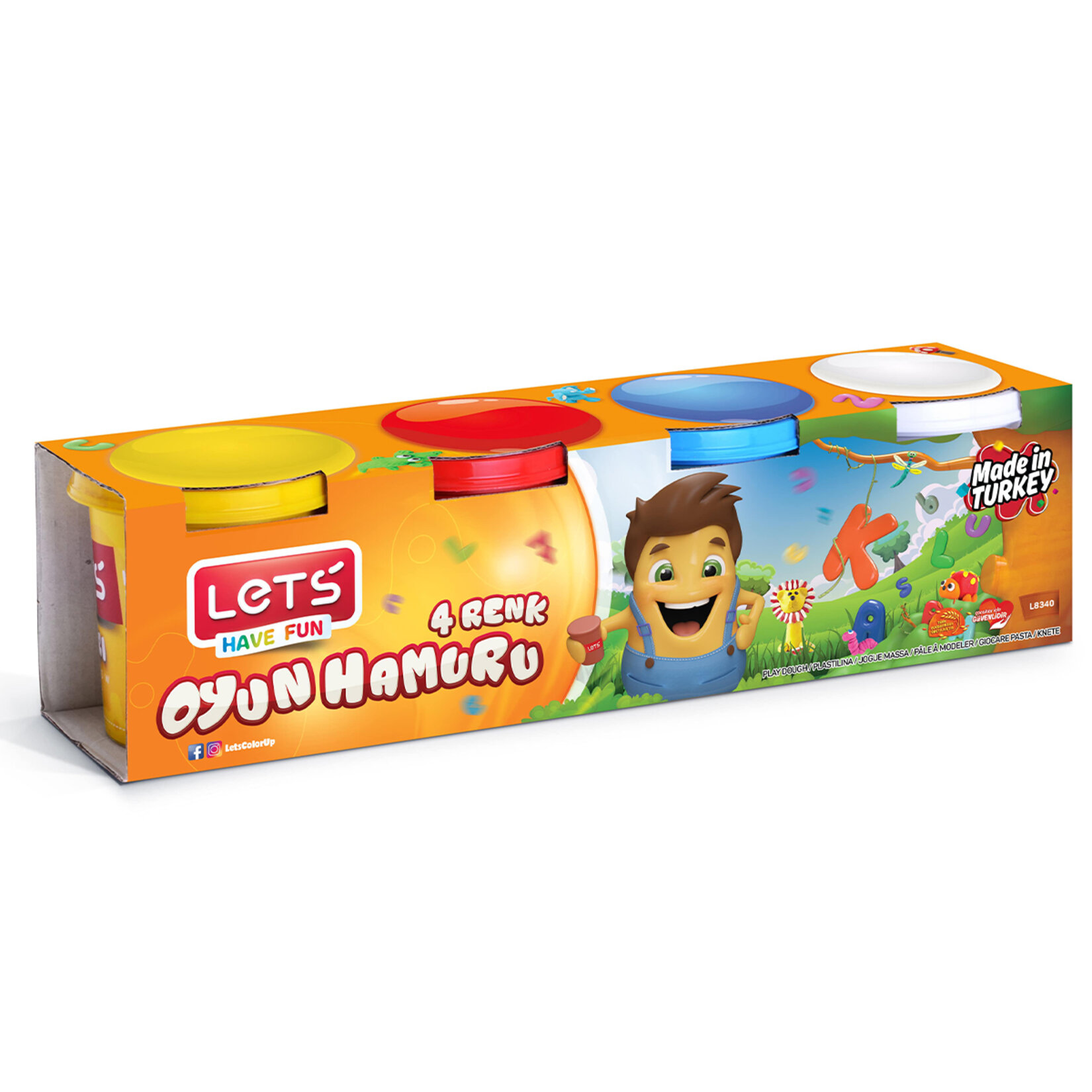 Lets 4 Renk Oyun Hamuru 600 G