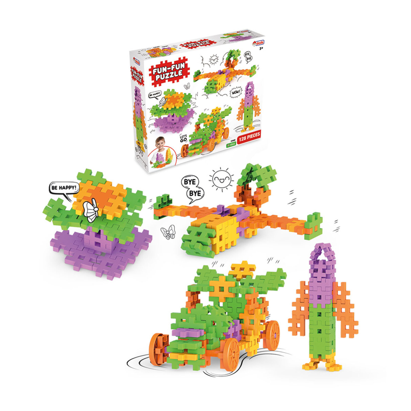 Dede Fun Fun Puzzle 128 Parça