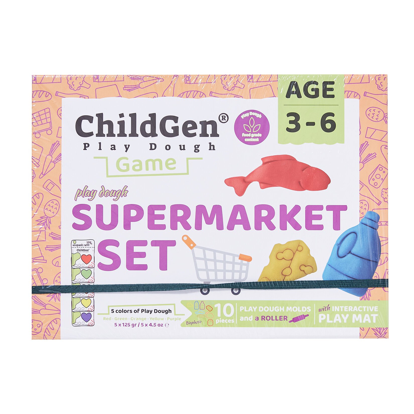 ChildGen Oyun Hamurları Sahneli Süpermarket Seti