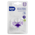 Wee Baby Şeffaf Desenli Damaklı Emzik 18+ Ay No:3